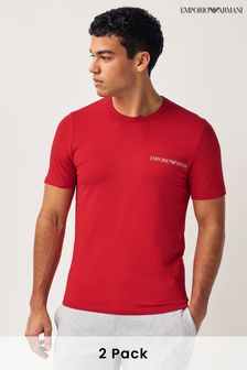 Men s Emporio Armani Blue Short Sleeve Tops Next Luxembourg