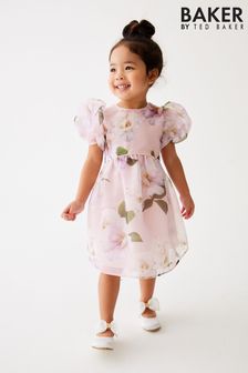 Baker by Ted Baker Pink Floral Organza Dress