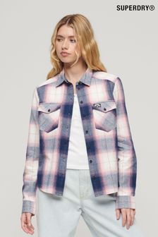 Superdry Pink Lumberjack Check Flannel Shirt (302190) | AED250