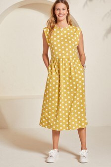 Ochre Yellow T-Shirt Dress (302206) | $33