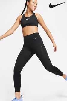 Nike Black Premium Go Firm-Support High-Waisted 7/8 Leggings with Pockets (302390) | €117