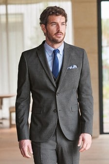 Grey Skinny Fit Stretch Marl Suit (302564) | 18 €