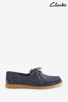 Blue - Clarks Suede Clarkbay Go Shoes (302568) | kr1 460