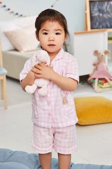JoJo Maman Bébé Pink Woven Pyjamas (302643) | AED116