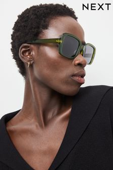 Зеленый - Поляризованные прямоугольные солнцезащитные очки (302861) | €14