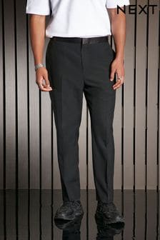 Black EDIT Oversized Wide Leg Tuxedo Trousers (302917) | SGD 71