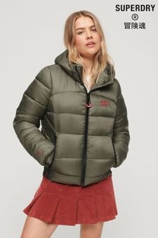 Superdry Green Sports Puffer Bomber Jacket (303196) | ₪ 478