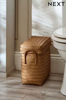 Natural Plastic Wicker Storage Basket (303265) | $45