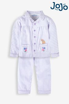 JoJo Maman Bébé Lilac Hedgehog Classic Check Pyjamas (303440) | 134 SAR