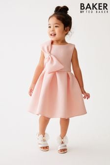 Baker by Ted Baker Bow Embossed Scuba Pink Dress