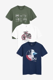 מארז שלוש חולצות טי עם הדפס