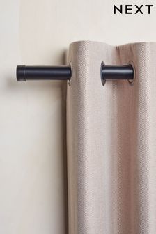 Black Stud Finial Extendable 35mm Curtain Pole Kit (303783) | €79 - €106