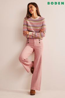 Boden Pink Sailor Wide Leg Trousers (303967) | €59