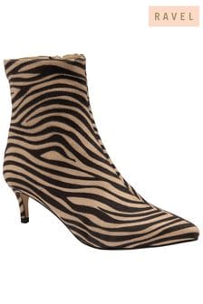 Ravel Black Stiletto Heel Zip Up Ankle Boots (304679) | €51