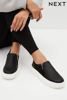 أسود - حذاء رياضي بتفصيل معدني بسحاب من الجنب Forever Comfort (304683) | 189 ر.ق