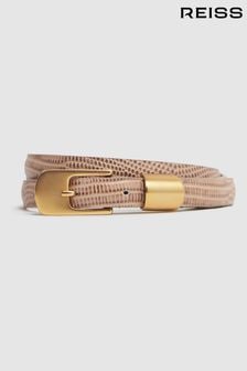 Reiss Blush Karla Leather Thin Belt (304841) | €85