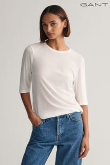 Weiß - Gant Leichtes enges T-Shirt (304995) | 86 €
