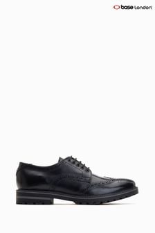 Black crome - Base London Gibbs Lace Up Brogue Shoes (305035) | 534 LEI