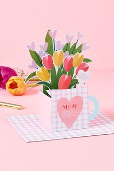 Pink Floral Pop Up Mother's Day Card (305413) | 20 QAR