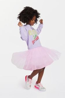 Billieblush Lilac Purple Graphic with Mesh Skirt Dress (305449) | KRW126,000