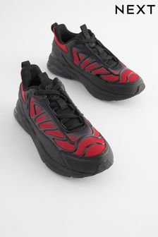 Red/Black Elastic Lace Trainers (305636) | ￥4,340 - ￥5,550