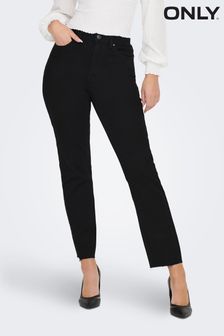 ONLY Black High Waisted Emily Mom Jeans (305886) | $51