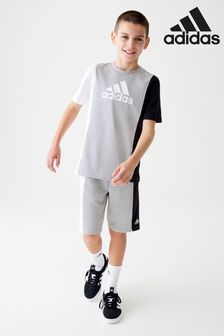 أسود - Adidas Kids Sportswear Essentials Colourblock T-shirts Set (305910) | 210 ر.س