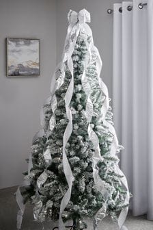 Silver Bow Christmas Tree Topper (306126) | SGD 32