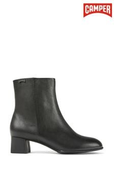 Camper Womens Katie Mid Leather Black Boots
