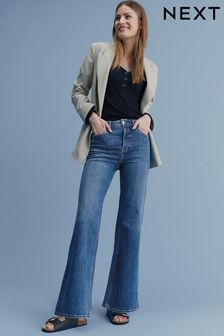 Mid Blue Wide Leg Jeans (306505) | 17,200 Ft