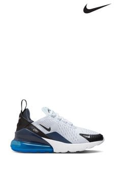 Nike White/Blue/Black Youth Air Max 270 Trainers (307154) | €142