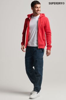 Ciemnoczerwona - Bluza z kapturem Superdry Essential z logo (307787) | 345 zł