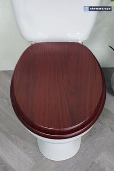 Showerdrape Brown Oxford Wooden Toilet Seat (308136) | €43