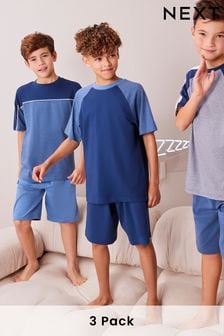 Blue Short Pyjamas 3 Pack (1.5-16yrs) (308530) | KRW49,100 - KRW70,400