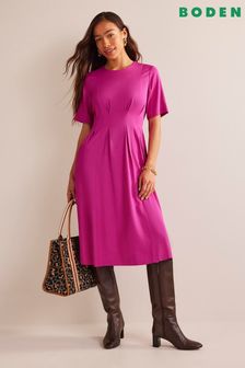 Boden Pink Pleated Waist Midi Dress (308885) | €51