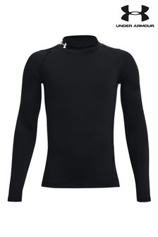 Camiseta negra de manga larga para niños Heat Gear Mock de Under Armour (308914) | 28 €