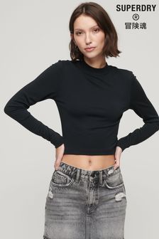 שחור - חולצת Superdry עם גב פתוח בסגנון ג'רזי (309773) | ‏151 ‏₪