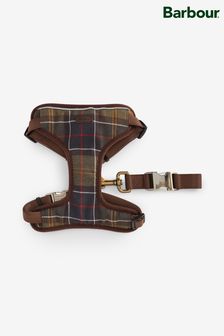 Barbour® Khaki Green Classic Tartan Dog Travel Harness and Lead (309808) | 259 QAR