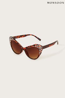Monsoon Bling Tortoiseshell Brown Sunglasses with Case (309993) | €8