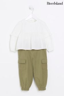 River Island White Blouse and Cargo Set (310298) | €18.50