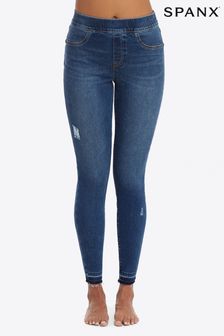 SPANX® Medium Control Distressed Denim Skinny Jeans (310337) | 544 QAR