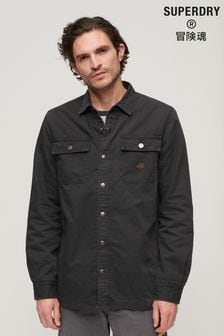 Superdry Black Canvas Workwear Overshirt (310571) | $92