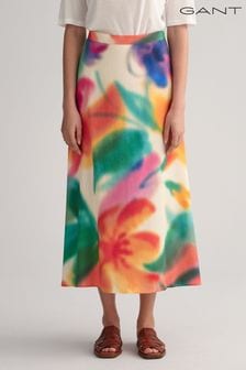 Kremowa spódnica midi Gant z kwiatowym nadrukiem (310731) | 472 zł
