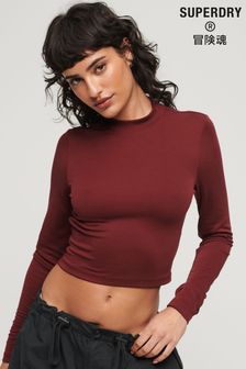 Superdry Red Jersey Open Back Top (310917) | ₪ 151