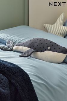 Blue Applique Whale Toy Cushion (311102) | €20