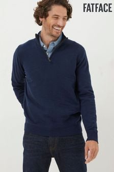 FatFace Braunton Blue Half Zip Jumper (311269) | $76