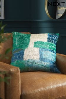Green 50 x 50cm Abstract Leaf Cushion (311465) | OMR11