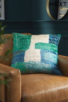 Green 50 x 50cm Abstract Leaf Cushion