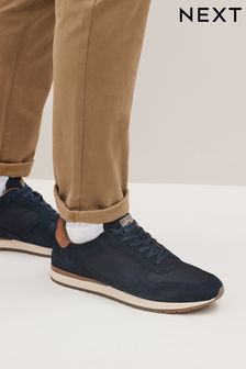 Navy Suede Trainers (311777) | OMR19