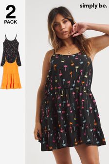 Simply Be Orange Value Beach Dresses 2 Pack (312942) | €22